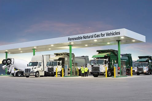 Renewable gas Fueling Station